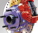 automotive technical illustration of disc brake
