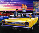 Skyvue Drive-In Theater Limited Edition Print with 69 Plymouth GTX